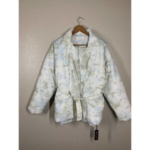 Blank NYC Quilted Wrap Puffer Jacket Size Medium M Perfect Day Tie Dye
